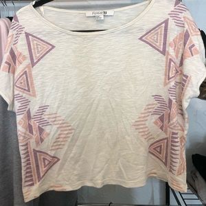 Geometric Print Forever21 Crop Top